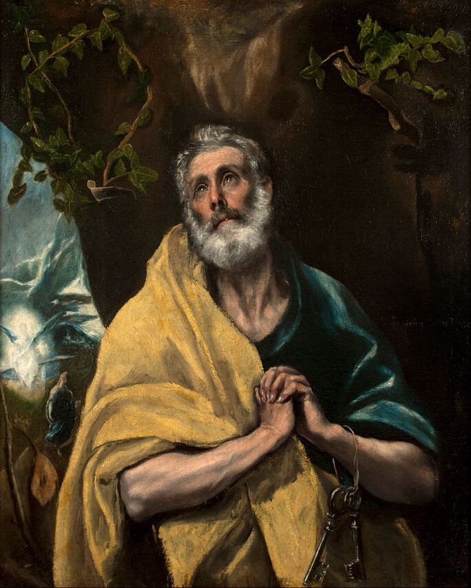 El_Greco_-_Saint_Peter_in_Tears painting