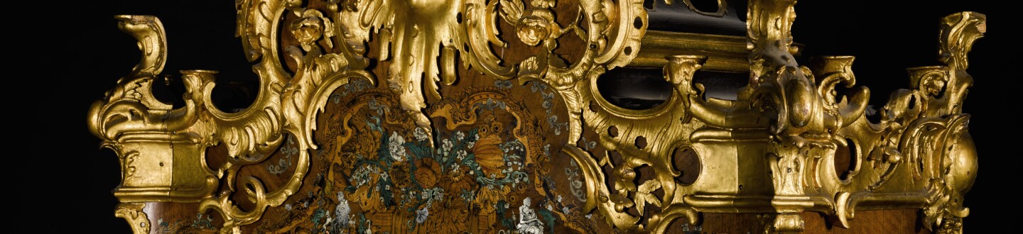 How To Sell Your Antique Furniture With Sotheby's German bureau cabinet with gilding and marquetry in an auction selling antique furniture - How To Sell Your Antique Furniture With Sotheby's
