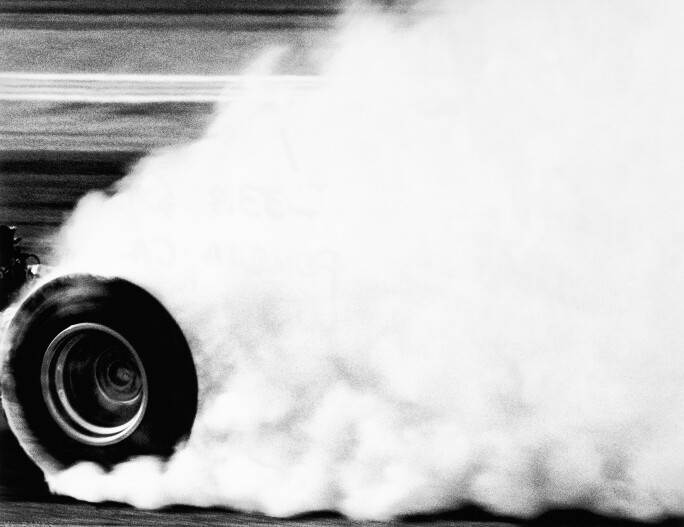 Steve Banks, Winter Nationals, 1966 from Nitro, Drag Racing in Southern California 1964-66, gelatin silver print.jpg