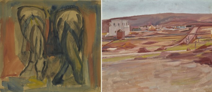 David Bomberg, Horses £4,000–6,000; Scene in Palestine £25,000–35,000