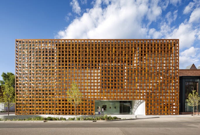 The Aspen Art Museum exterior, design by Shigeru Ban.