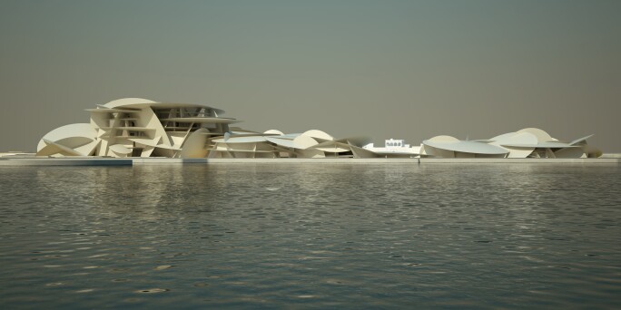 National Museum West View from the Doha Bay
