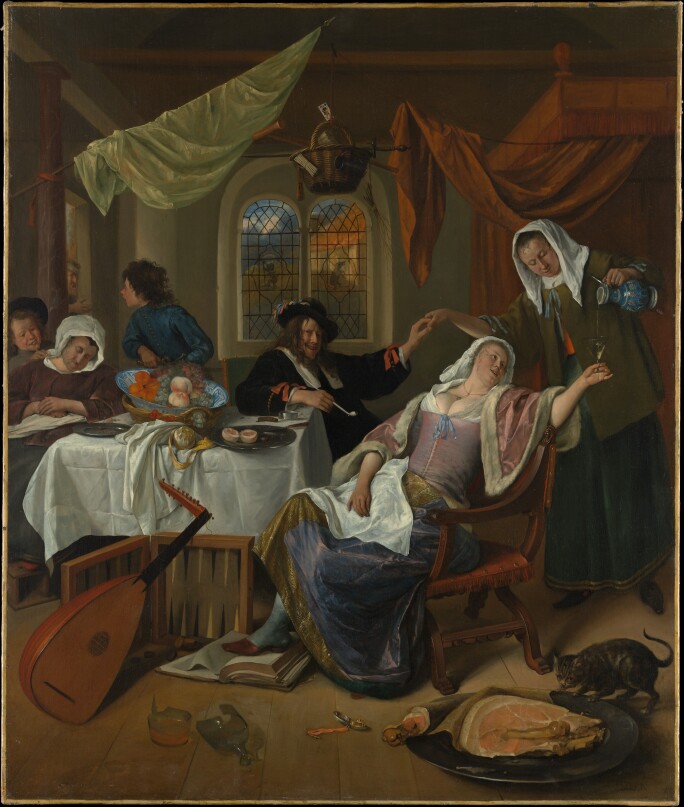 Jan Steen, The Dissolute Household, ca 1663-64 (3).jpg