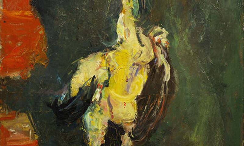 Chicken Hung Before a Brick Wall