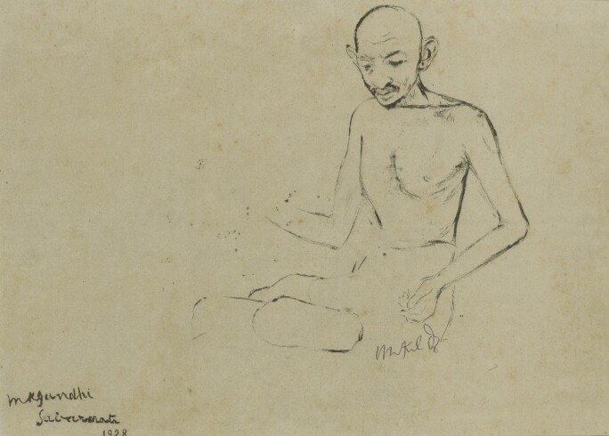 Drawing of Gandhi